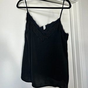 Nordstrom BP black lace silk cami tank